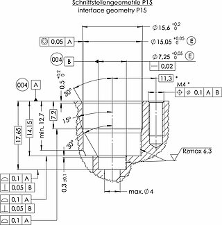 15mm Mikroventil Einbaugeometrie