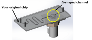 Beispielhafter Chip mit Pumpensystem