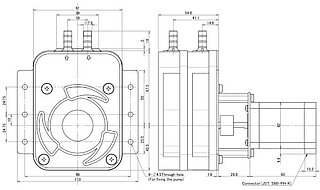 RP-2S Abmessungen Schrittmotor-Versionen