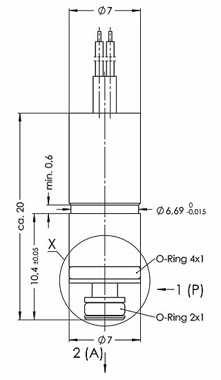 7mm Mikroventil Abmessungen