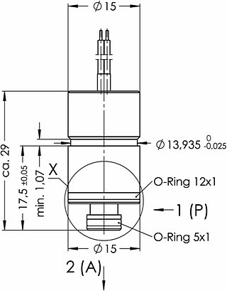 15mm Mikroventil Abmessungen