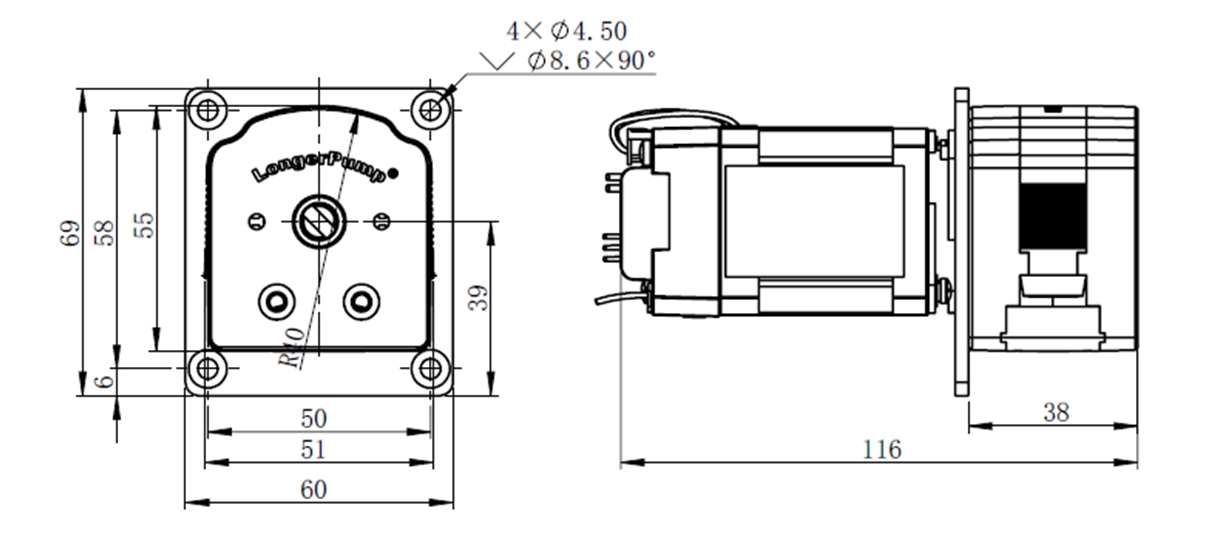 TX00-KZ1X Abmessungen
